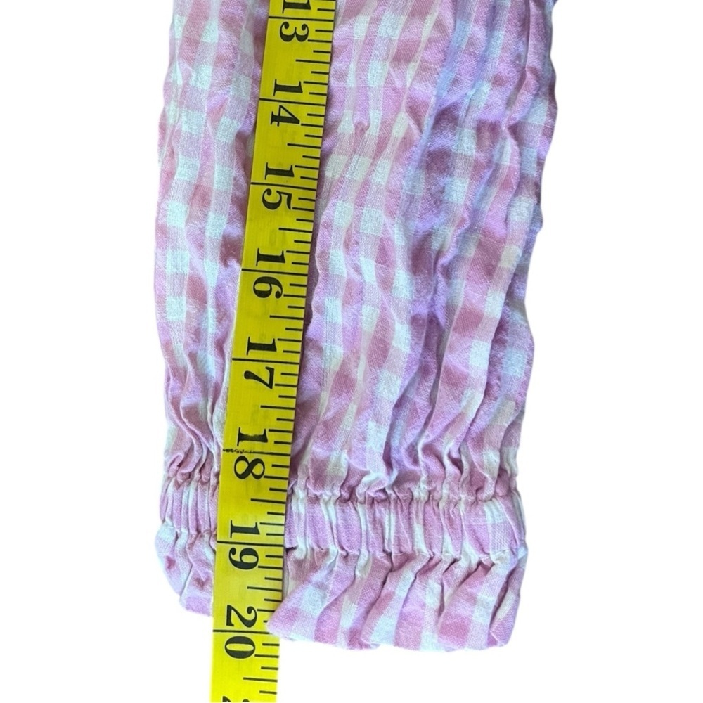 Free People Liza Drop Waist Gingham Midi Dress in Tuscany Pink Size XS - Picture 14 of 16